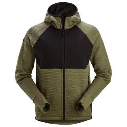 Snickers 8405 Full-Zip Midlayer Hoodie Khaki Green XS
