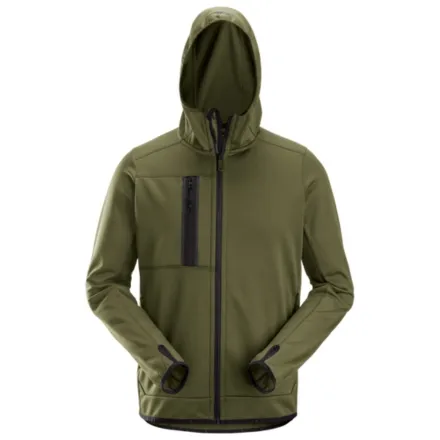 Snickers 8058 Full Zip Fleece Hoodie Khaki Green XS