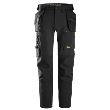 Snickers 6218 AllroundWork Stretch Trousers in Black/Black 30Wx32L (44)