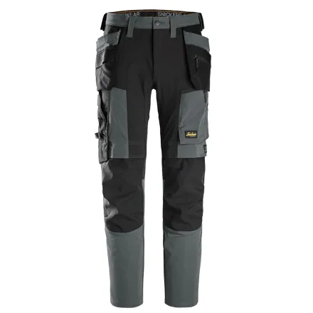 Snickers 6218 AllroundWork Stretch Trousers in Steel Grey/Black 39Wx32L (56)
