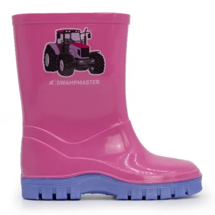 Swampmaster Junior Tractor Wellington Boot Pink / Lilac UK 3 (Junior) / EU 19