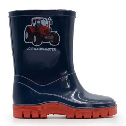 Swampmaster Junior Tractor Wellington Boot Navy / Red UK 3 (Junior) / EU 19