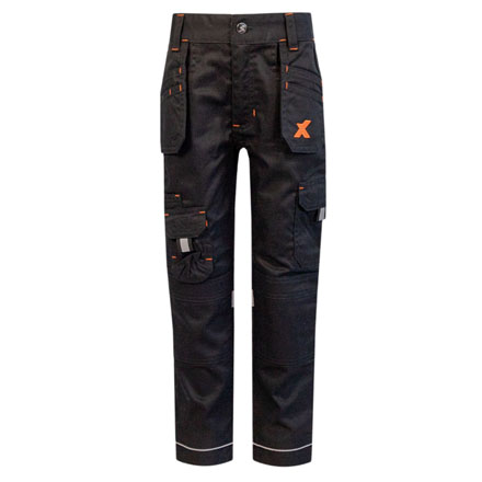 Xpert Pro Junior Stretch Work Trousers Black Size 3-4yrs
