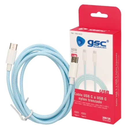 GSC Evolution USB-C to USB-C Braided Nylon Cable – 1.5m