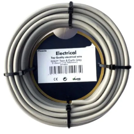 Flexible Electric Cable 2 Core 3 Core 3 x .75 5mtr