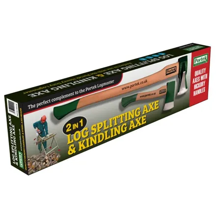 Portek Log Splitting Axe and Kindling Axe (2 in 1)