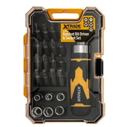 XTrade Ratchet Bit Driver and Socket Set (23pc)