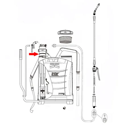 Evolution 16–20 knapsack sprayer replacement locking washer 1034