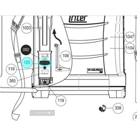 Viton Washer for Inter Evolution 16 Sprayer (120)