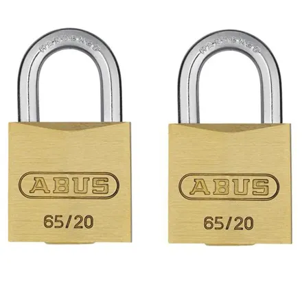 ABUS Compact Brass Padlock Twin Pack (65/20)