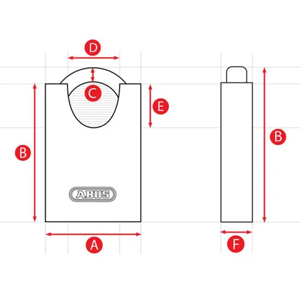 Abus Closed Shackle Compact Brass Padlock 65CS40