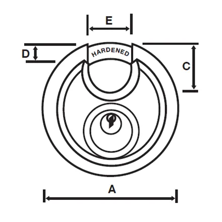Stainless Steel Discus Lock 70mm