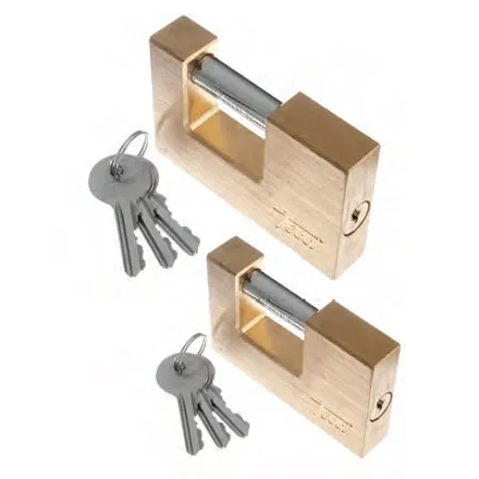 Tessi Rectangular Brass Padlock 70mm