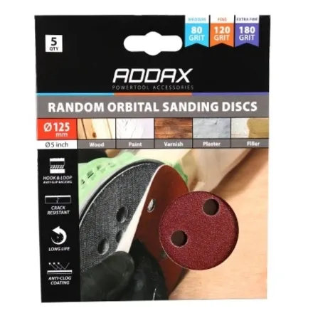 TIMCO Random Orbital Sanding Discs 5 Pack