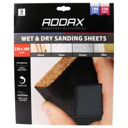 Wet & Dry Sanding Sheets Black