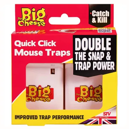 Big Cheese Quick Click Mouse Trap (2 Pack)