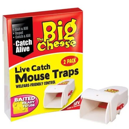Big Cheese Live catch Mouse Traps (2 Pack)