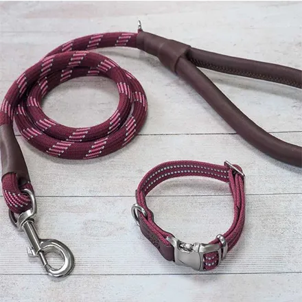 Primo - Burgundy Walkabout Dog Lead (120 x 2cm)