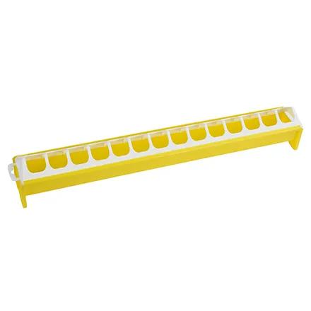 Poultry Plastic Feeder Trough 7 x 50 cm (Chicks) yellow