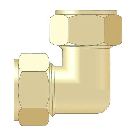 EP 1/2" Brass Compression Elbow