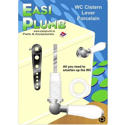 EP White Ceramic Repro. Cistern Lever Set CP