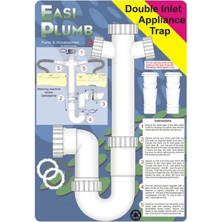 EP 11/2" X 3" Seal  Appliance Trap Double Inlet
