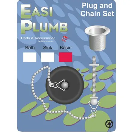EP Poly Basin Plug & Chain Set