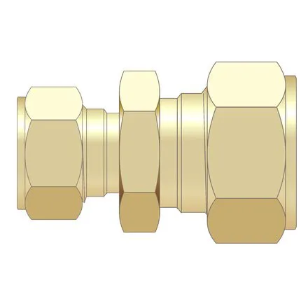 EP 3/4" X 1/2" Straight Reducer Brass Compression Coupling 