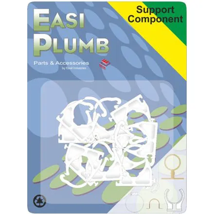 EP 10pk 1/2" White Hinged Pipe Clips