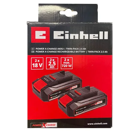  Einhell Power X-Change Plus 18V 2.5Ah Battery Twinpack