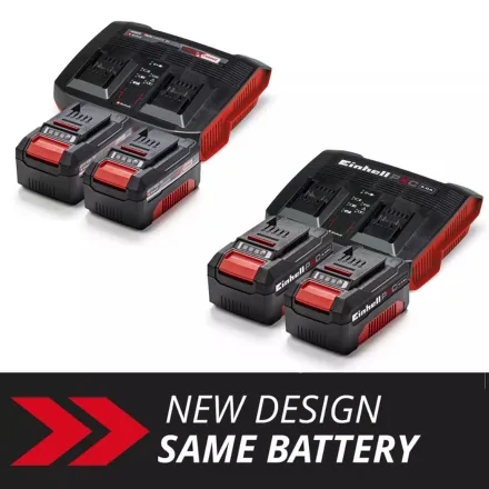 Einhell Power X-Change 2 x 18V 4Ah Batteries & Twincharger Kit