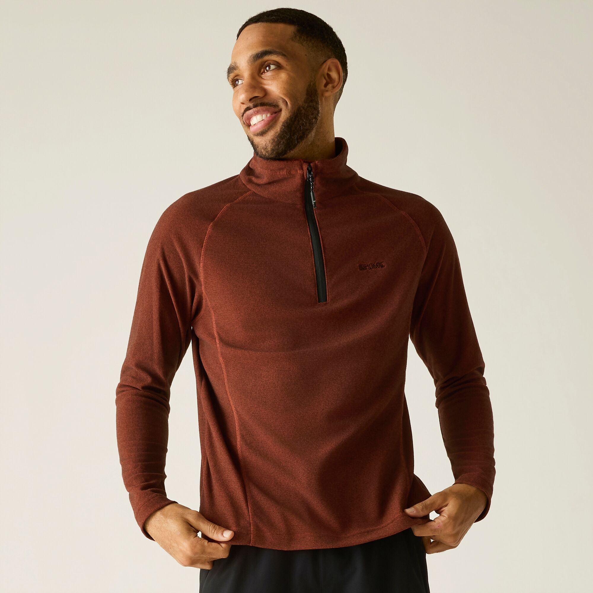 Regatta Men's Montes Lightweight Half Zip Fleece Burnt Henna XXL