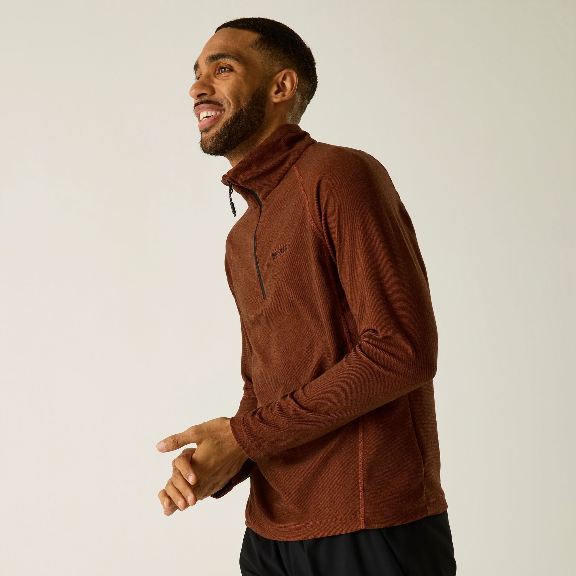 Regatta Men's Montes Lightweight Half Zip Fleece Burnt Henna XXL