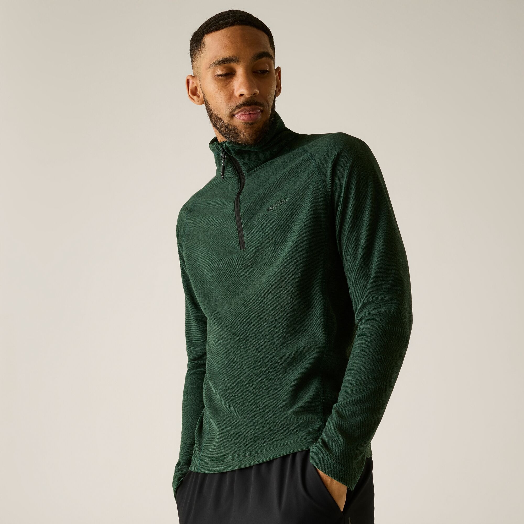 Regatta Men's Montes Lightweight Half Zip Fleece Pine Needle S