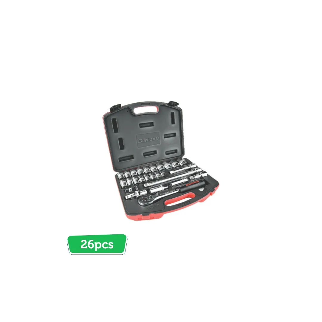 Socket Set Benman 16pcs 1/4 Dr. 22pcs 1/2 Dr.