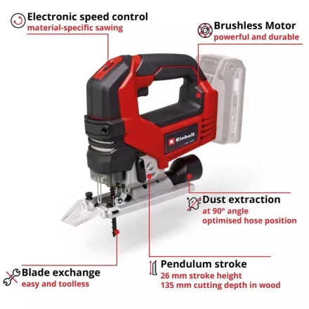 Einhell 18V 135mm Professional Cordless Jig Saw (Body only)