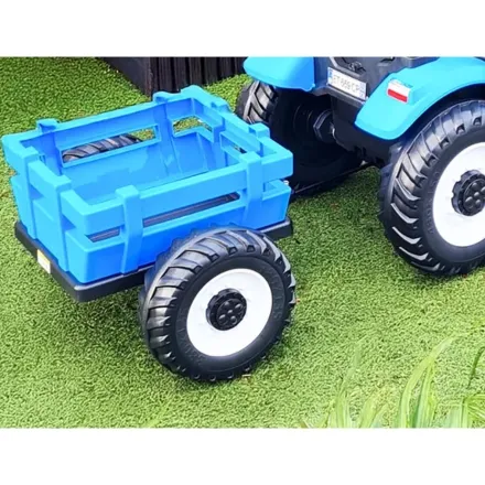 Blue Trailer and Hitch for T7 New Holland Tractor