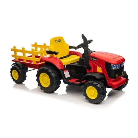 Electric Ride On Tractor And Trailer 12V | Red