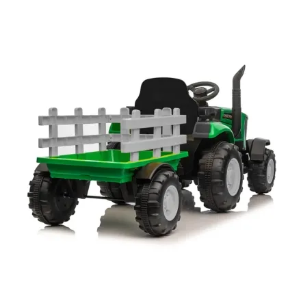 Electric Ride On Tractor And Trailer 12V | Green